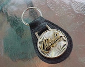 Classic Chevrolet Old School Script Collector Car Leather Key Fob Handcrafted in USA
