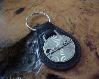 Koolart Cartoon Motorbike Goldwing Touring Motorcycle Quality Leather and Chrome Keyring Choose a Colour Black