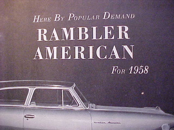 1968 AMC American Motors Rambler American 2-Door Sedan Postcard RARE!!
