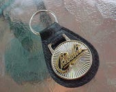 Classic Chevrolet Old School Script Collector Car Leather Key Fob Handcrafted in USA