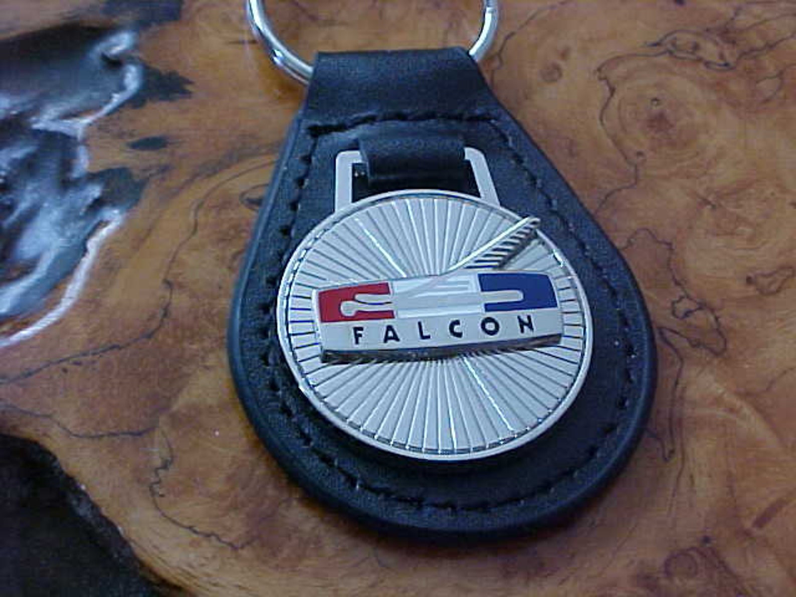 Classic Ford Falcon Leather Key Fob Nickel Plated Unique Car Etsy