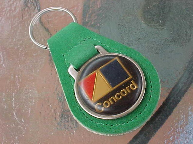 Vintage 1980s AMC American Motors Concord Car Suede Green Key Fob New Old Stock VGC Condition Never Used Now A Rare Collectible