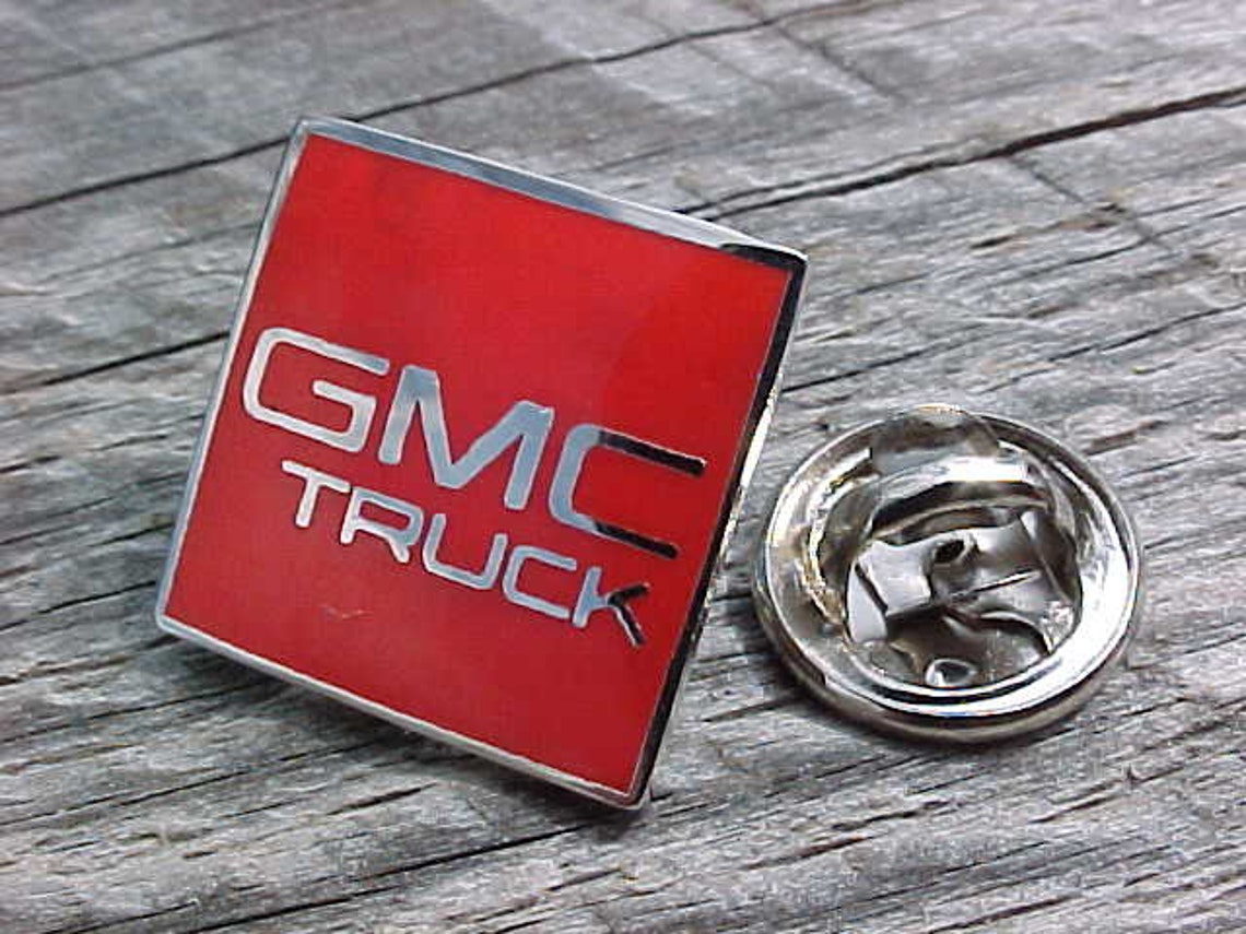 Red on Chrome GMC TRUCK Hat Pin General Motors Logo Car Etsy
