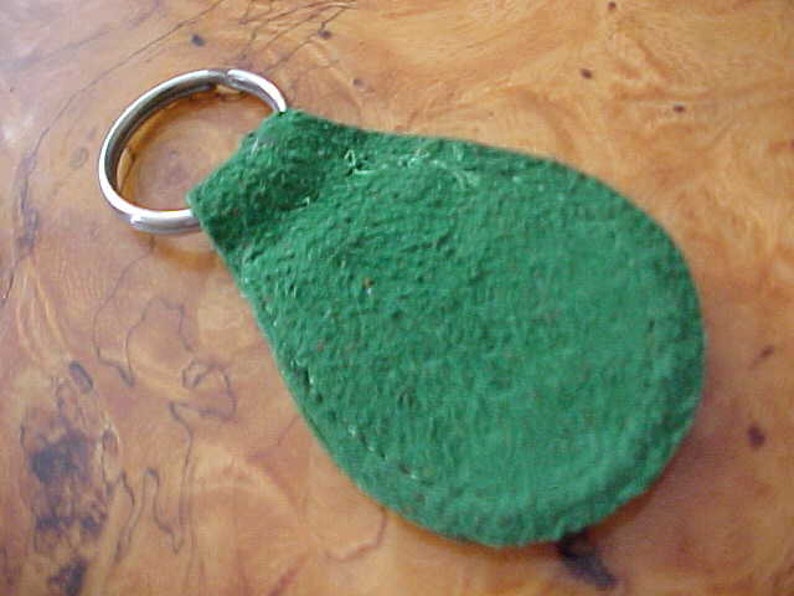 Vintage 1970-1988 CHEVROLET MONTE CARLO Real Green Suede Leather Key Fob New Old Stock Nr Mint Condition Never Used Rare 454 350 402 400