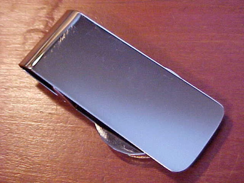 Packard Hexagon Silver Chrome Stainless Steel Money Clip Handcrafted in USA Limited Production Hi-Quality Slim Flip Top Design