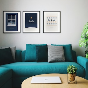 Nordic Christmas Print Set, Candle Window, Joulu Star, Reindeer Knit (Digital Download) image 1