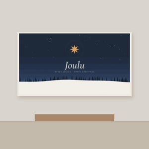Joulu Weihnachtsdruck, Finnische Weihnachts-Wandkunst, Nordische Sternen-Weihnachtstypografie zum Ausdrucken Bild 3
