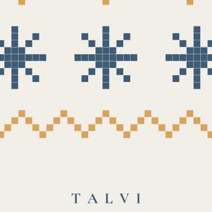 Nordic Knit Pattern Poster, Reindeer Christmas Art Print, Scandinavian Sweater Holiday Wall Decor image 4