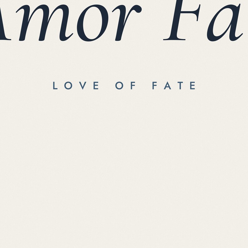 Amor Fati Poster, Stoic Quote Art Print, Minimalist Typography Wall Art, Philosophy Office Decor image 5