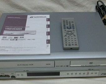 Sansui Vrdvd4005 Dvd Recorder VHS VCR Combo Vhs to Dvd Dubbing