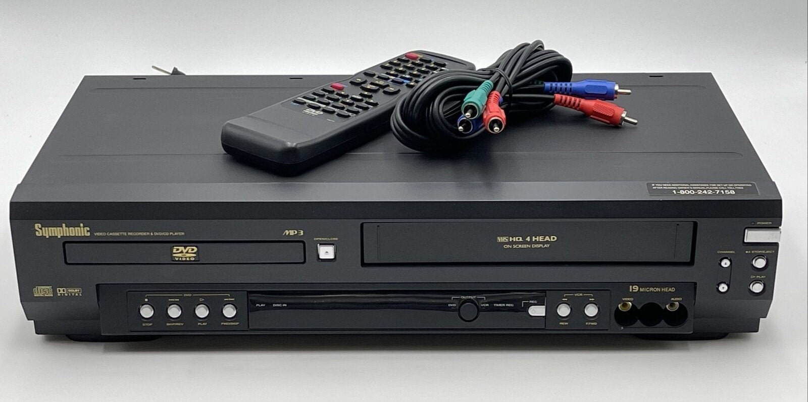 Symphonic SD7S3 DVD VCR Combo Dvd Player Vhs Player With Etsy
