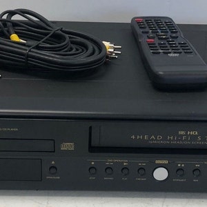 Symphonic WF802 DVD VCR Combo with Remote, AV Cables & Hdmi Adapter