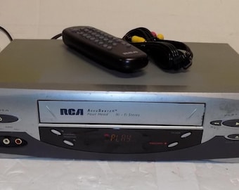 RCA vr651 VHS VCR Vhs Player with Remote Control, A/V Cables & Hdmi Adapter