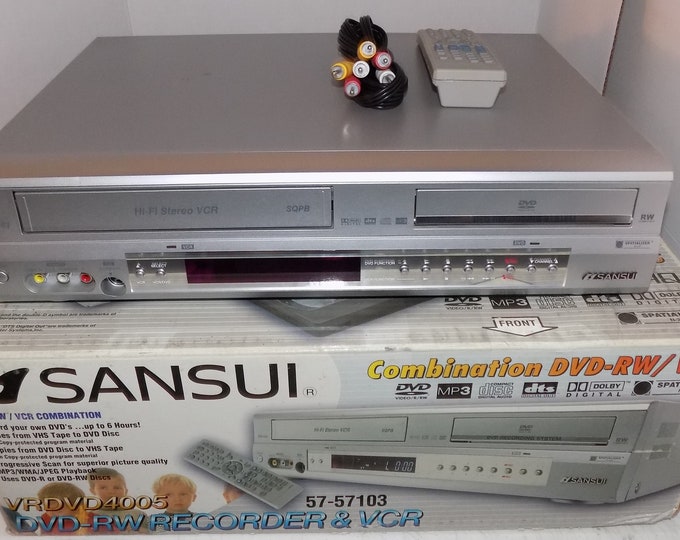 Sansui Vrdvd4005 Dvd Recorder VCR Combo 1 Button Vhs to Dvd Dubbing ...
