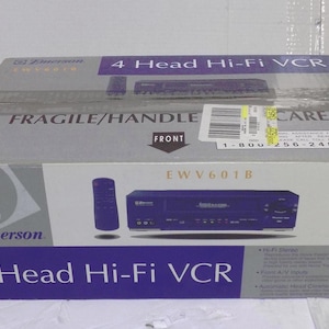 New Emerson EWV601 Hi Fi VHS VCR Vhs Player HDMI Adapter Included