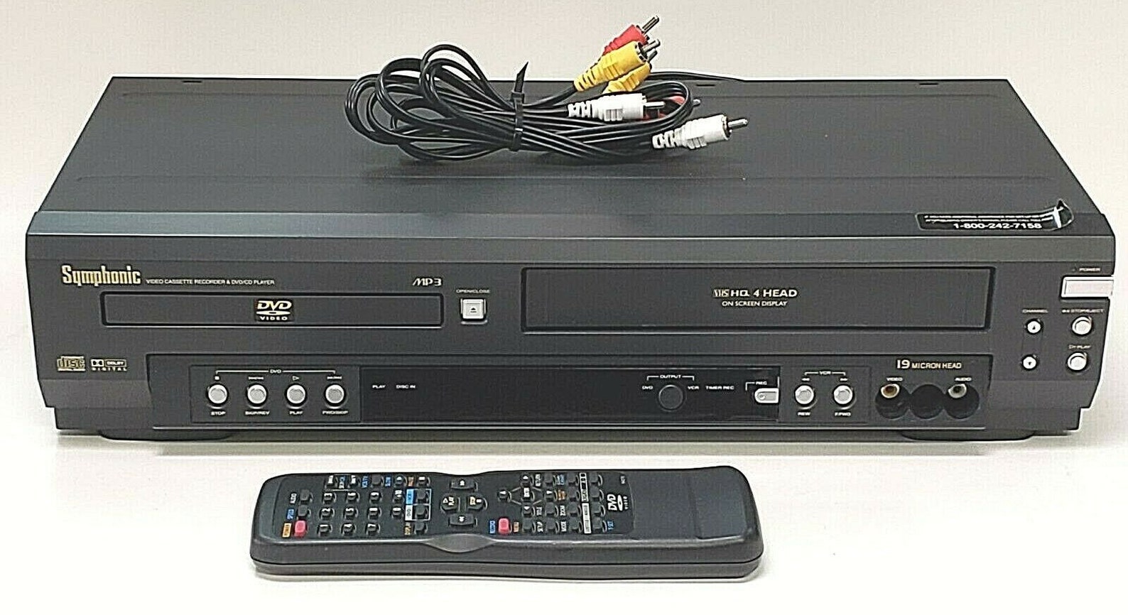 Symphonic SD73S DVD VCR Combo Dvd Player Vhs Player With Etsy