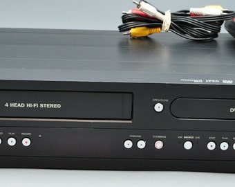 Magnavox ZV427MG9 DVD Recorder VCR Combo 1 Button VHS Dubbing to Dvd with Remote and Cables