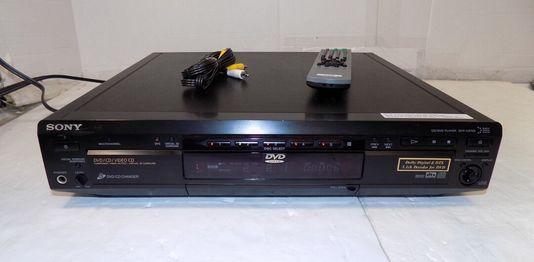 Sony Dvp-c670d 5 Disc CD DVD Player 5 Multi Disc Changer With Remote ...