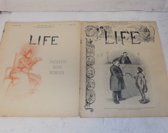 Lot of 2 Vintage Life Magazines June 1 and June 15 1899