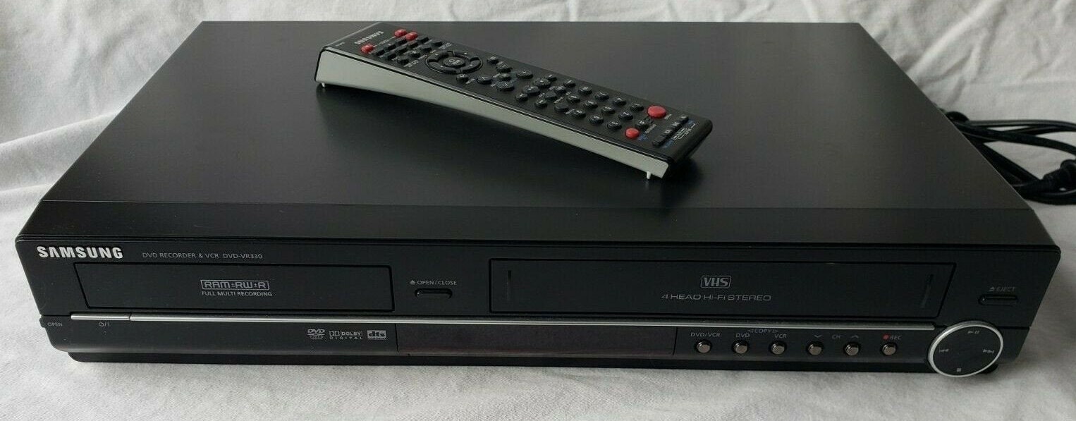 Samsung HDMI DVD Recorder DVD VCR Combo VHS Player w/ Disney VHS Movies