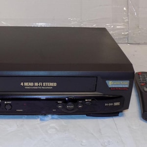 Samtron SV-C91 HiFi VHS VCR with Remote, A/V Cables & Hdmi Adapter