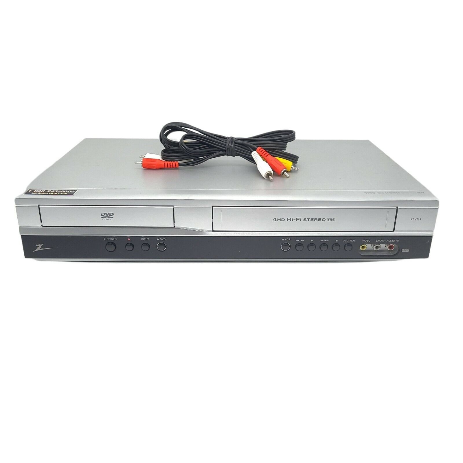 Zenith XBV713 DVD VCR Combo With Remote, A/V Cables & Hdmi Adapter