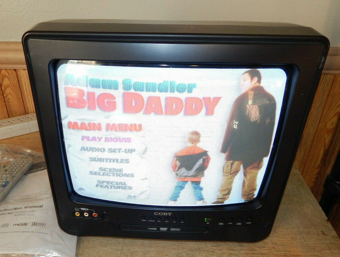 Coby Tv Dvd1390 13 Inch Color Crt Tv Dvd Combo With Remote And Etsy India