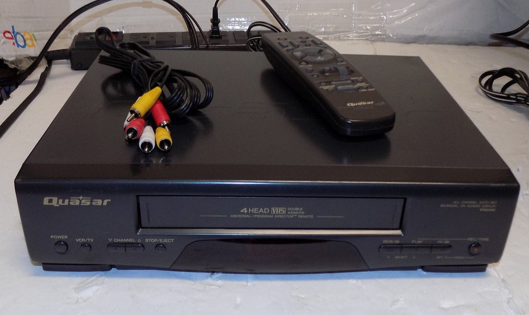 Quasar VHQ440 Mono VHS VCR Vhs Player With Remote Control and Etsy