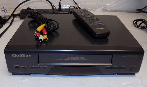 Quasar VHQ440 Mono VHS VCR VHR Lecteur VHS avec télécommande et câbles TV