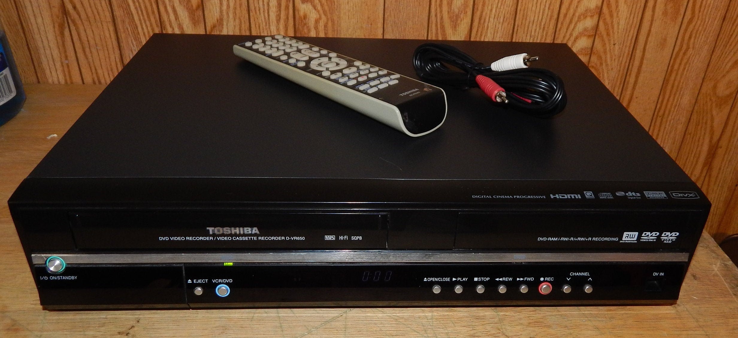 Toshiba Dvr650ku Dvd Vcr Combo DVD Recorder Vhs to Dvd Copy Etsy