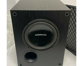 AudioSource Black SW50 8 inch 50 Watt Powered Subwoofer New