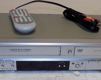 Funai Presidian DVD VCR Combo Vhs Player with Remote & A/V Cables