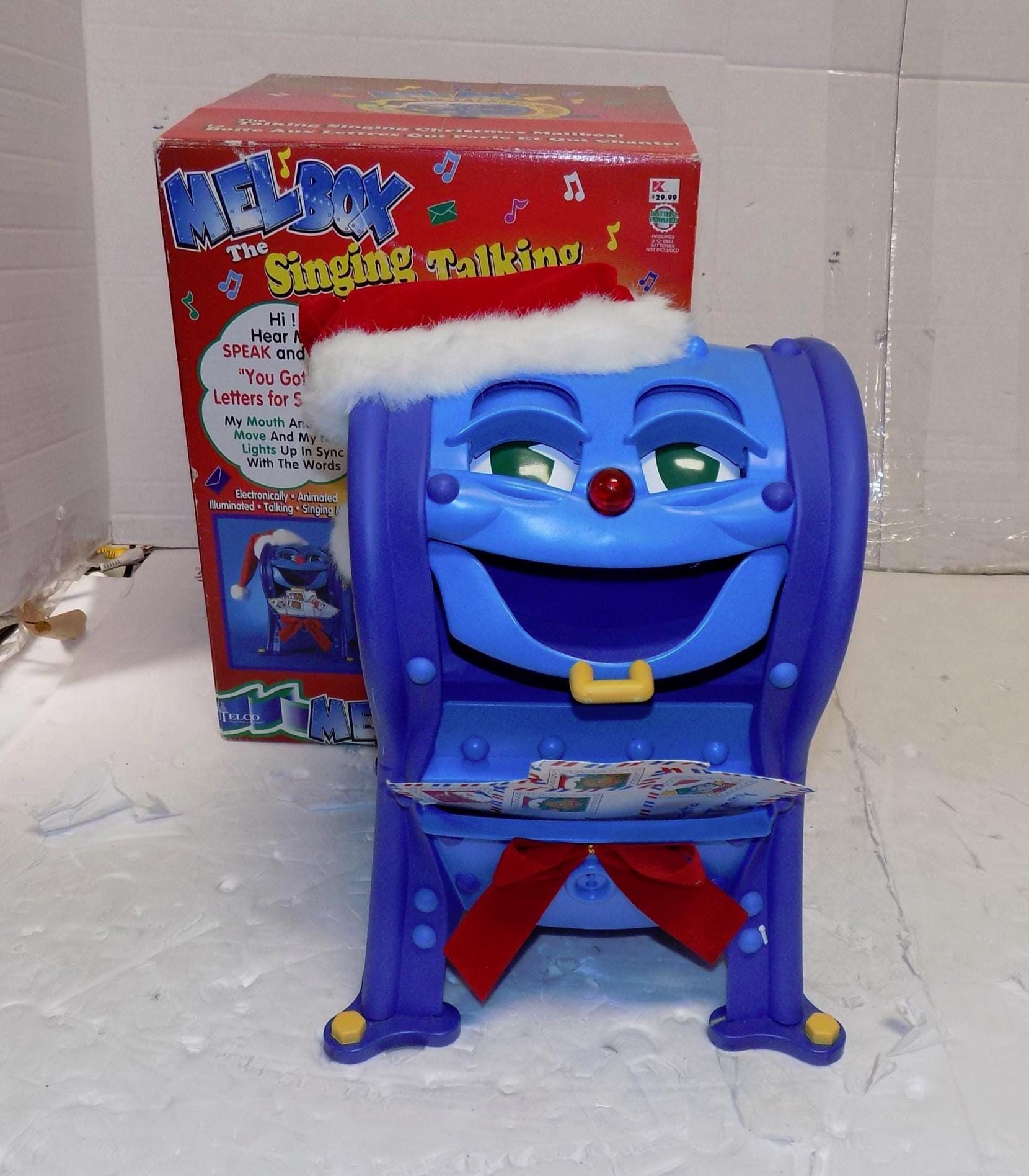 Vintage 1999 Telco Mel Box Talking Singing Christmas Animated Mailbox ...