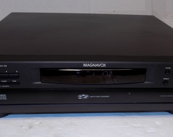 Magnavox CDc-748 5 Disc CD Player 5 Disc Carousel CD Player with Cables No Remote