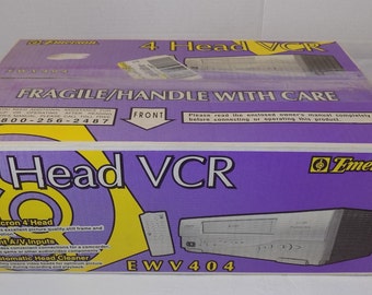 New Emerson EWV404 VCR Vhs Player Hdmi Adapter Included