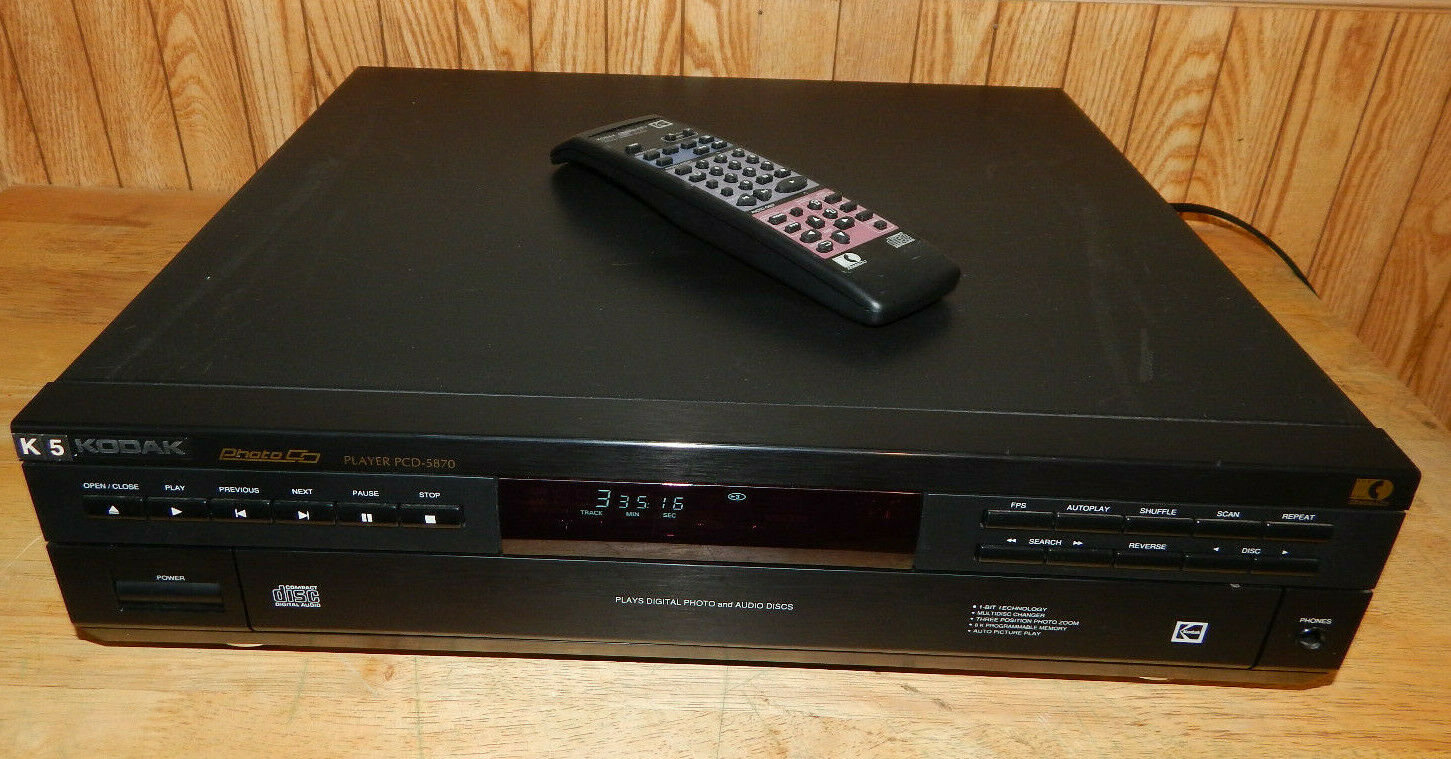 Kodak PCD-5870 5 Disc CD Player 5 Disc CD Changer With Remote