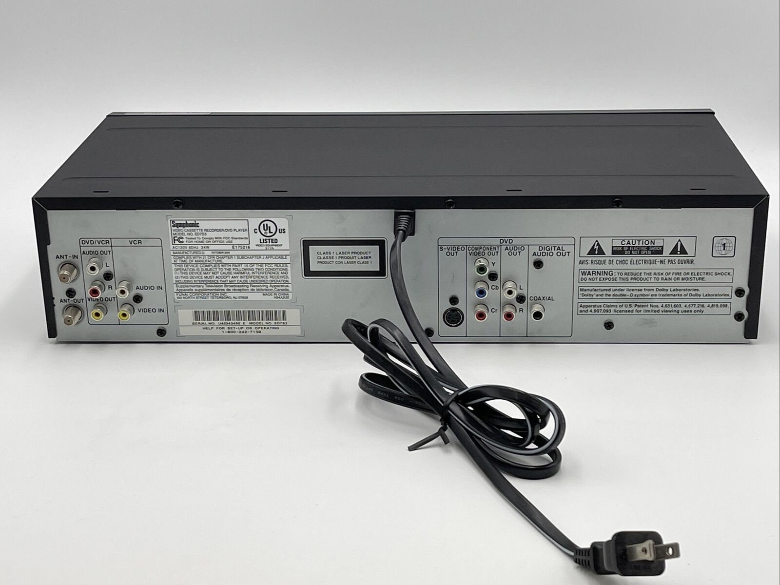 Sony SLV-N88 Magnétoscope VHS 4 têtes stéréo avec télécommande et câbles -   Canada
