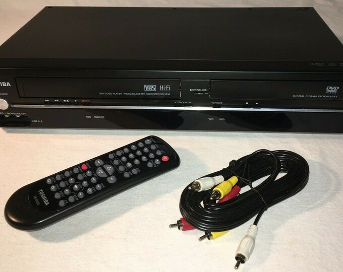 Toshiba Sdv296 DVD VCR Combo VHS Player With Remote and Cables Etsy