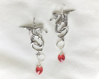 Gothic Earrings - Dragon Earrings, Alternative Earrings, Witchy Jewelry