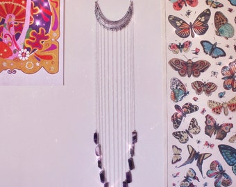 Crystal Mobile - Hippie Decor, Crystal Wall Hanging, Crystal Home Decor