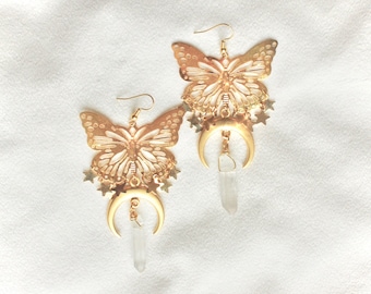 Mondschein Verliebte Ohrringe in Gold
