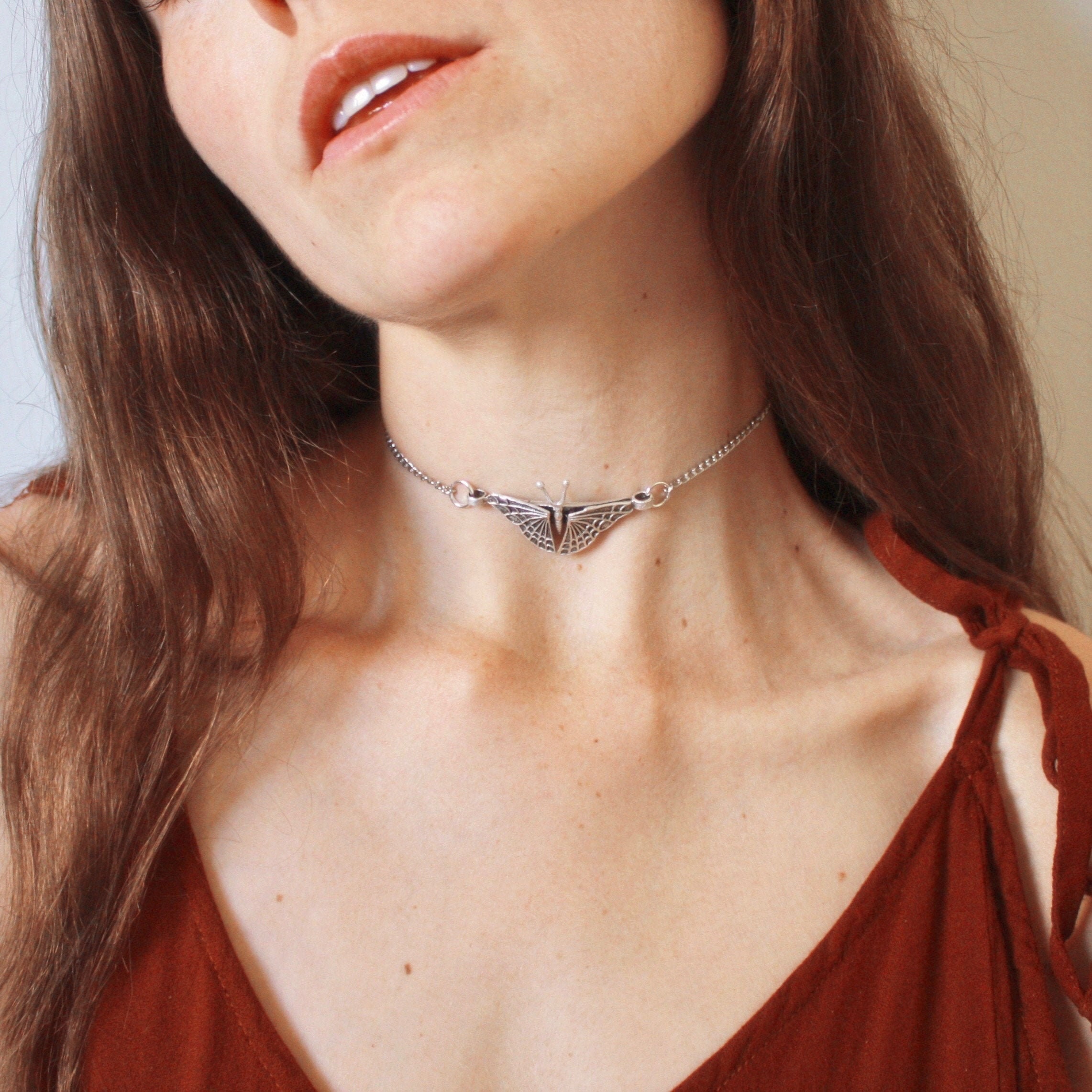 DREN - Butterfly Ribbon Choker