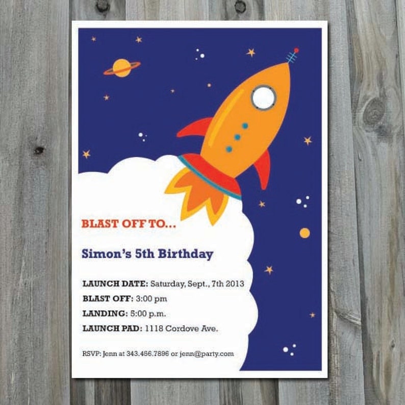 DIY Party Printable Rocket or Space Birthday Party Rocket Birthday Favor Labels or Cupcake Toppers