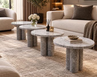 Mesa de centro prateada, mesa lateral prateada moderna, móvel elegante para sala de estar, decoração glamorosa, mesa de destaque chique, presente estiloso para casa