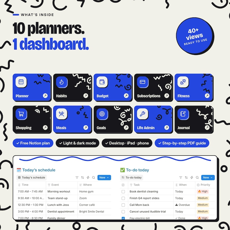 Custom 2027 Notion Life Template, Main Character Digital Daily Planner ...