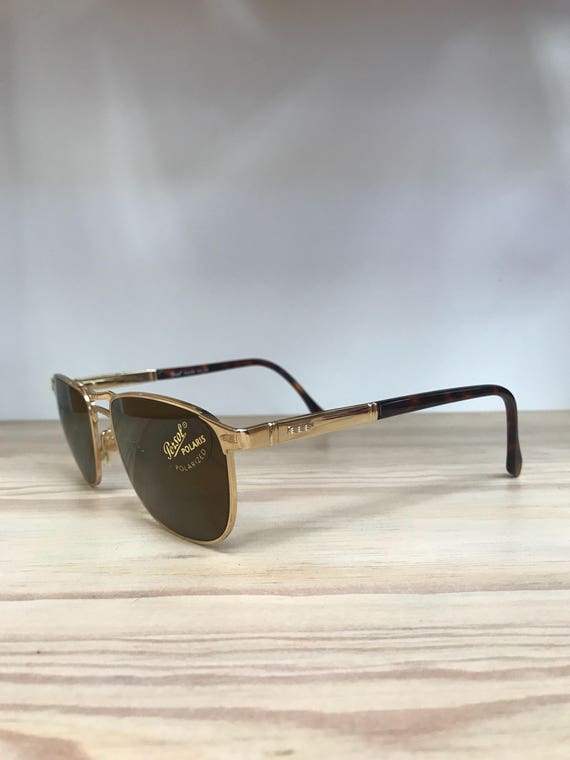 Persol Solar Gold and Tortoise Polarized Sunglasses - Etsy display picture 3