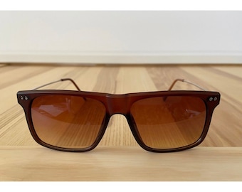 Rectangular brown black new sunglasses