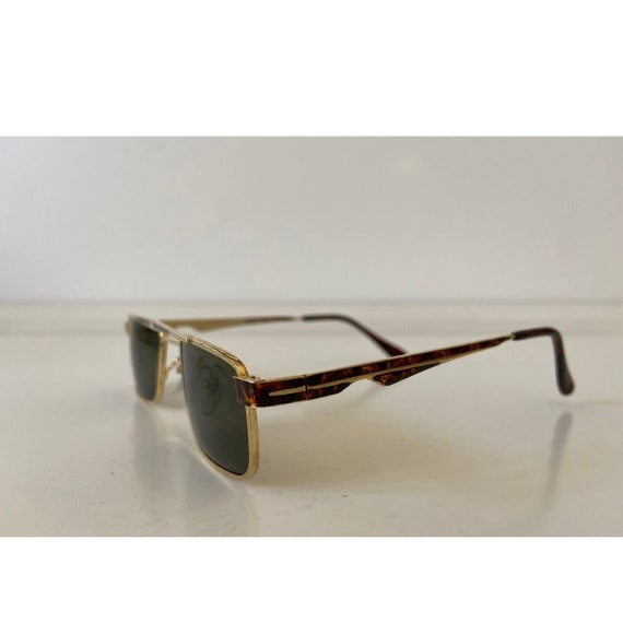 Rectangular brow bar rare vintage sunglasses - image 3