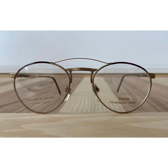 double bridge round eyeglasses