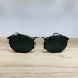Antique gold or bronze round hexagon vintage  sunglasses